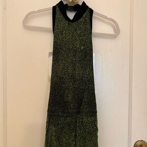 Green and Black Figure Skating/ Dance Costume Dress